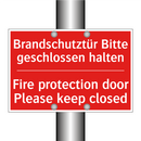 Brandschutztür Bitte geschlossen /.../ - Fire protection door Please keep /.../