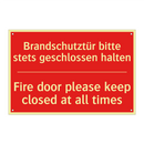 Brandschutztür bitte stets geschlossen /.../ - Fire door please keep closed at /.../