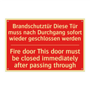 Brandschutztür Diese Tür muss /.../ - Fire door This door must be closed /.../