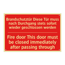 Brandschutztür Diese Tür muss /.../ - Fire door This door must be closed /.../