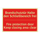Brandschutztür Halte den Schließbereich /.../ - Fire protection door Keep closing /.../
