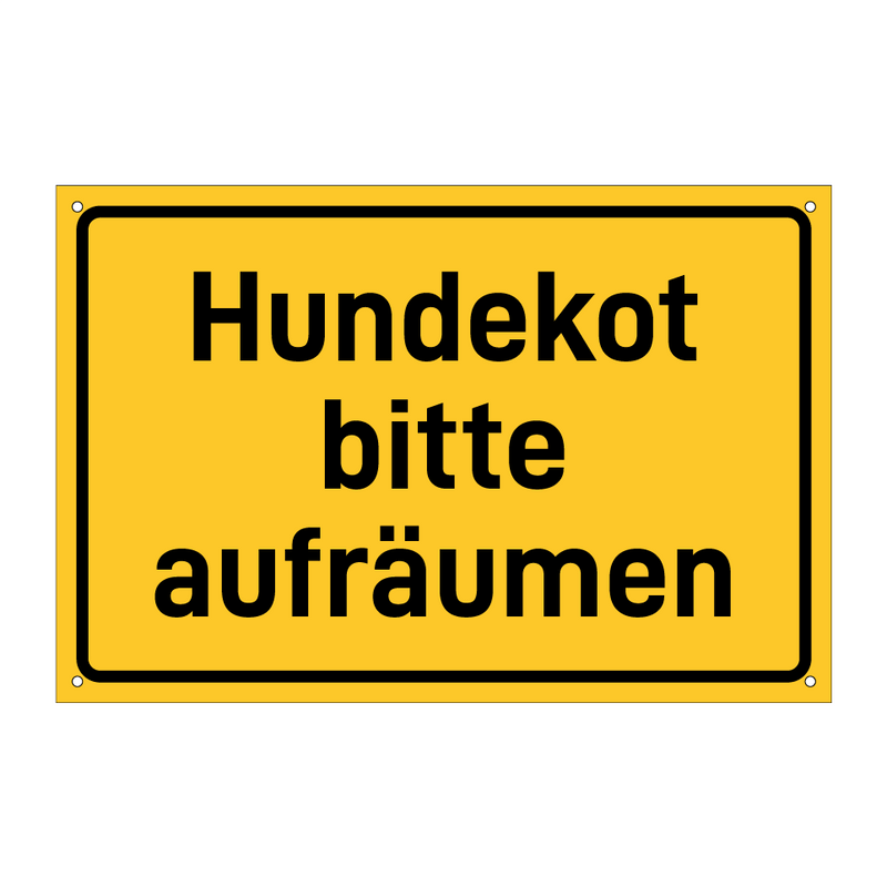 Hundekot bitte aufräumen