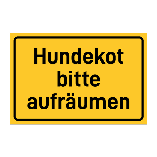 Hundekot bitte aufräumen