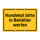 Hundekot bitte in Behälter werfen