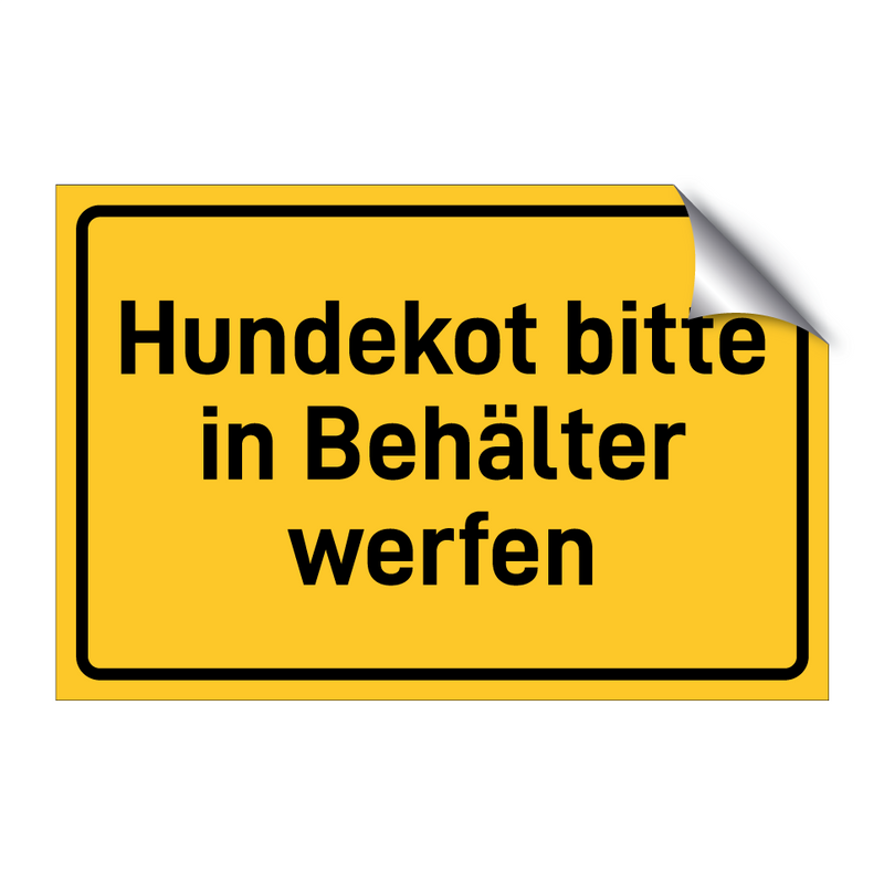 Hundekot bitte in Behälter werfen