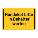 Hundekot bitte in Behälter werfen