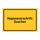 Hygienevorschrift: Duschen