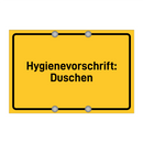 Hygienevorschrift: Duschen