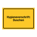 Hygienevorschrift: Duschen