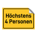 Höchstens 4 Personen