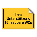 Ihre Unterstützung für saubere WCs