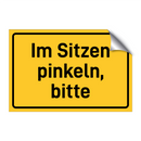 Im Sitzen pinkeln, bitte
