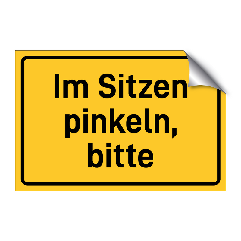 Im Sitzen pinkeln, bitte