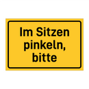 Im Sitzen pinkeln, bitte