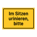 Im Sitzen urinieren, bitte