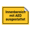 Innenbereich mit AED ausgestattet