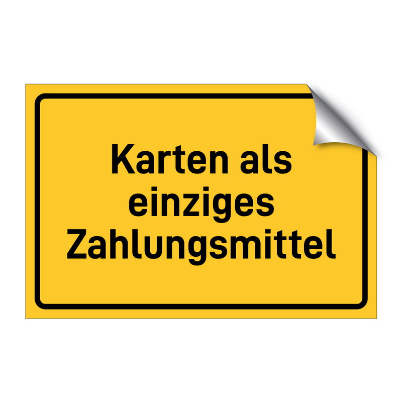 Karten als einziges Zahlungsmittel