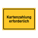 Kartenzahlung erforderlich
