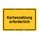 Kartenzahlung erforderlich