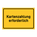 Kartenzahlung erforderlich