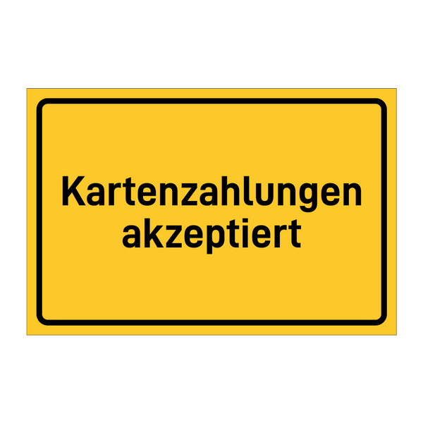Kartenzahlungen akzeptiert