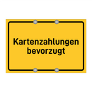 Kartenzahlungen bevorzugt