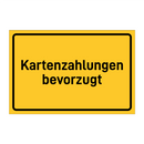 Kartenzahlungen bevorzugt