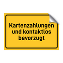 Kartenzahlungen und kontaktlos bevorzugt