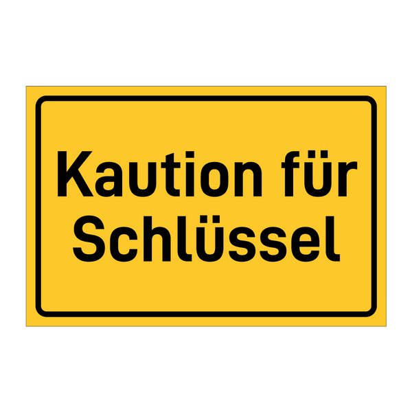 Kaution für Schlüssel