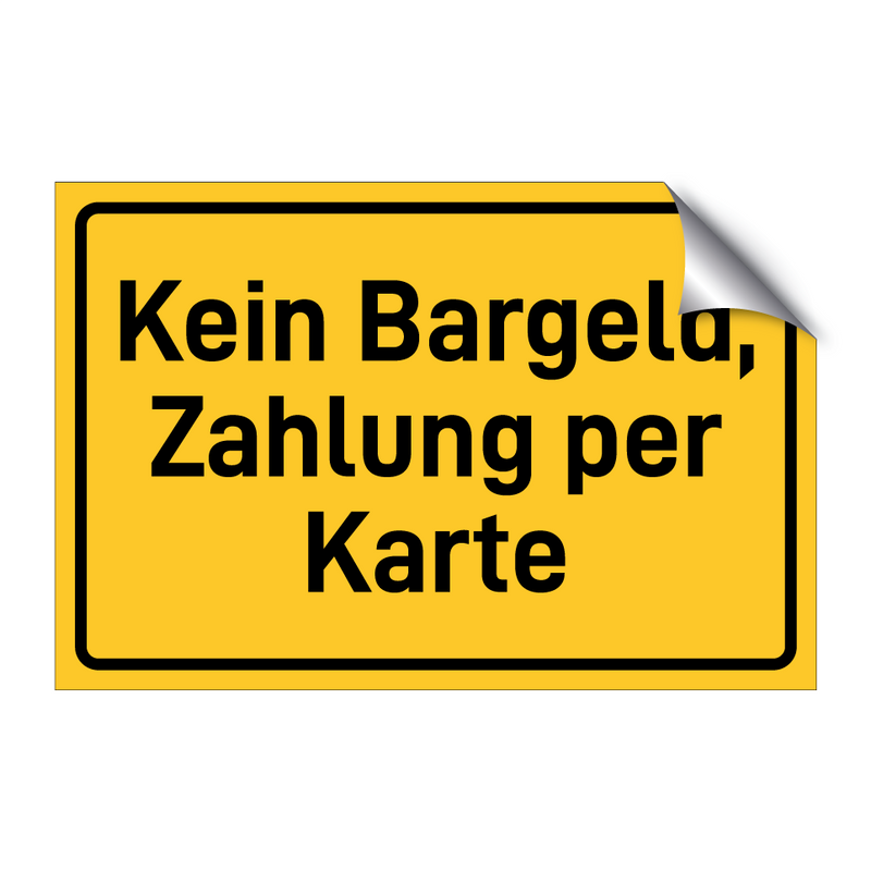 Kein Bargeld, Zahlung per Karte