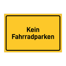 Kein Fahrradparken