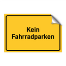 Kein Fahrradparken