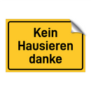 Kein Hausieren danke