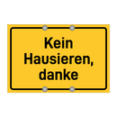 Kein Hausieren, danke