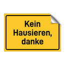 Kein Hausieren, danke