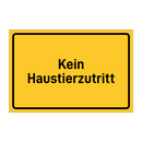 Kein Haustierzutritt