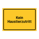 Kein Haustierzutritt