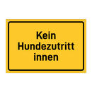 Kein Hundezutritt innen