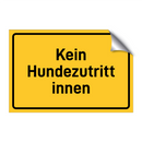 Kein Hundezutritt innen