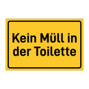 Kein Müll in der Toilette