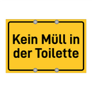 Kein Müll in der Toilette