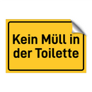Kein Müll in der Toilette