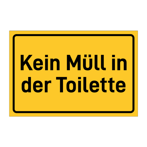 Kein Müll in der Toilette
