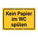 Kein Papier im WC spülen