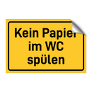 Kein Papier im WC spülen