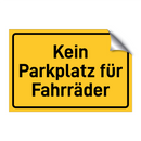 Kein Parkplatz für Fahrräder