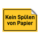 Kein Spülen von Papier