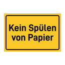 Kein Spülen von Papier