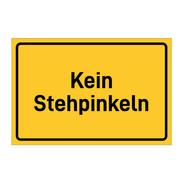 Kein Stehpinkeln