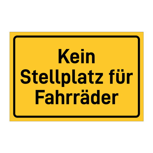 Kein Stellplatz für Fahrräder